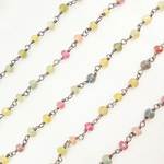 Load image into Gallery viewer, Multi Sapphire Oxidized Wire Chain.