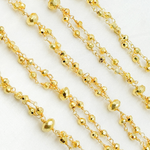 Load image into Gallery viewer, Golden Pyrite Gold Plated Double Wire Chain.