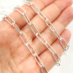 Load image into Gallery viewer, 925 Sterling Silver Paperclip Link Chain.
