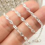 Load image into Gallery viewer, 925 Sterling Silver Diamond Cut Marina Chain.