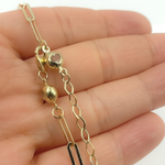 Load image into Gallery viewer, 14K Solid Gold Flat Paperclip Chain