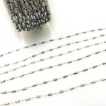 Load image into Gallery viewer, Oxidized Sterling Silver Fancy Tube Link Chain