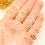 Load image into Gallery viewer, 14K Yellow Gold Filled Flat Oval Link & Round Links Chain.