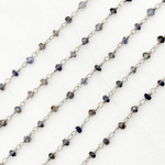 Load image into Gallery viewer, Iolite 925 Sterling Silver Wire Chain.