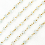 Load image into Gallery viewer, Aquamarine Gold Plated Wire Chain.