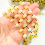 Load image into Gallery viewer, Yellow Opal Oxidized 925 Sterling Silver Wire Chain