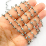Load image into Gallery viewer, Coated Gray Quartz Wire Chain
