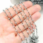 Load image into Gallery viewer, Aquamarine Oxidized Wire Chain