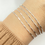 Load image into Gallery viewer, 925 Sterling Silver Diamond Cut Bar Link Chain