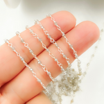 Load image into Gallery viewer, Coated Labradorite 925 Sterling Silver Wire Chain.