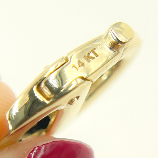 14K Solid Gold Gucci Style Clasp 17x12mm.