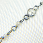 Load image into Gallery viewer, Coated Labradorite CZ Combination Oxidized Wire Chain