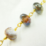 Load image into Gallery viewer, Coated Cats Eye Gold Plated Wire Chain