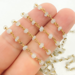 Load image into Gallery viewer, Siloni Moonstone Gold Plated Wire Chain.