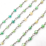 Load image into Gallery viewer, Coated Green Quartz Wire Chain