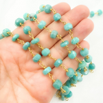 Load image into Gallery viewer, Amazonite Gold Plated Wire Chain
