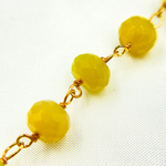 Load image into Gallery viewer, Yellow Opal Gold Plated Wire Chain.