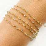 Load image into Gallery viewer, Coated Labradorite Wire Wrap Chain