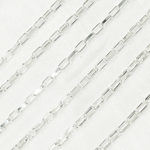 Load image into Gallery viewer, Sterling Silver Flat Oval Box Link Chain