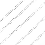 Load image into Gallery viewer, Sterling Silver Paperclip Link Chain