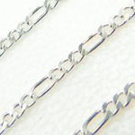 Load image into Gallery viewer, Sterling Silver Flat Figaro Link Chain
