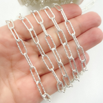 Load image into Gallery viewer, 925 Sterling Silver Diamond Cut Paperclip Link Chain.