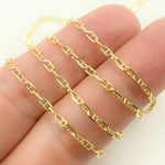 Load image into Gallery viewer, Solid Yellow Gold Flat Marina Link Chain by Foot