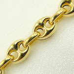 Load image into Gallery viewer, Gold Plated Sterling Silver Puff Marina Link Chain