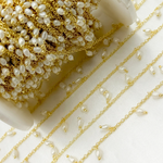 Load image into Gallery viewer, Pearl Dangle Gold Plated 925 Sterling Silver Wire Chain.