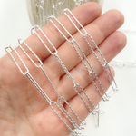 Load image into Gallery viewer, 925 Sterling Silver Diamond Cut Paperclip Link Chain.