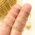 Load image into Gallery viewer, 14K Gold Filled Textured Oval Link Chain.