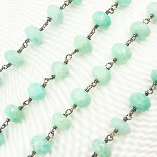 Amazonite Oxidized Wire Chain.
