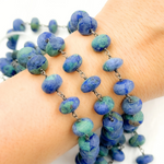 Load image into Gallery viewer, Azurite Malachite Oxidized Wire Chain
