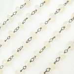 Load image into Gallery viewer, Coated White Chalcedony Oxidized Wire Chain