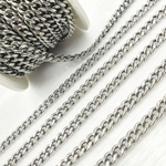 Load image into Gallery viewer, Oxidized Sterling Silver Curb Link Chain