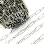 Load image into Gallery viewer, Oxidized Sterling Silver Texture Paper Clip Chain