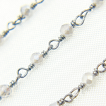 Load image into Gallery viewer, Coated Labradorite Oxidized Wire Chain.