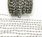 Load image into Gallery viewer, Pyrite Wire Wrap 925 Sterling Silver Wire Chain