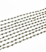 Load image into Gallery viewer, Pyrite Wire Wrap 925 Sterling Silver Wire Chain