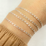 Load image into Gallery viewer, 925 Sterling Silver Paperclip Flat Link Chain