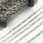 Load image into Gallery viewer, Black Rhodium & Sterling Silver Figaro Link Chain