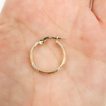 Load image into Gallery viewer, 14K Solid Tri-Tone Gold Earrings Circle Shape Hoop.