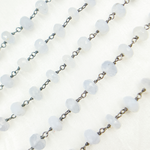 Load image into Gallery viewer, Natural Chalcedony Oxidized Wire Chain