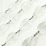 Load image into Gallery viewer, Crystal Tear Drop Shape Oxidized Wire Chain