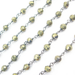 Load image into Gallery viewer, Pyrite Wire Wrap 925 Sterling Silver Wire Chain