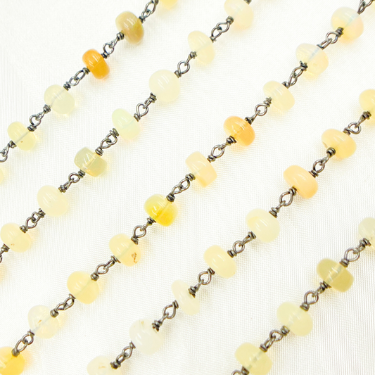 Ethiopian Opal Oxidized Wire Chain.