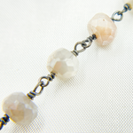 Load image into Gallery viewer, Coated Siloni Moonstone Oxidized Wire Chain.