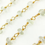 Load image into Gallery viewer, Green Amethyst Gold Plated Wire Chain.