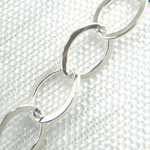 Load image into Gallery viewer, V189FSS. Sterling Silver Flat Oval Link Chain