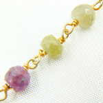 Load image into Gallery viewer, Multi Sapphire Gold Plated Wire Chain.